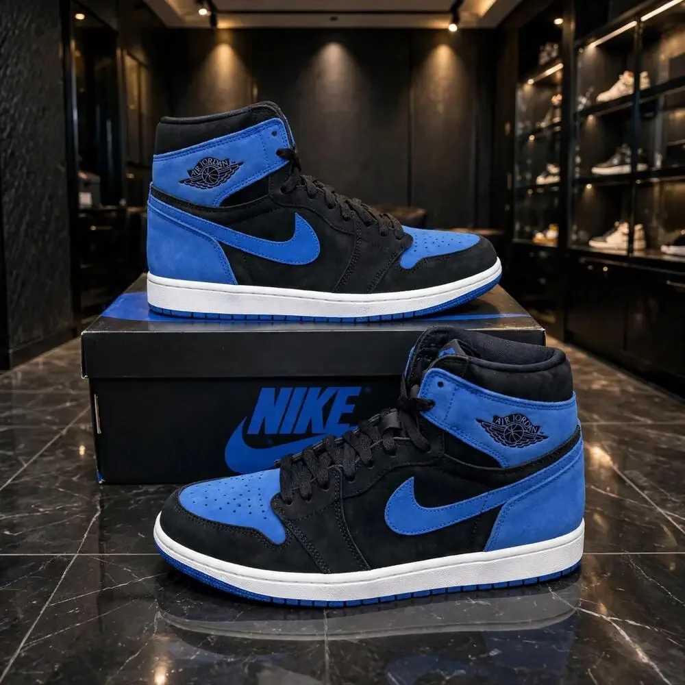 Nike Air Jordan 1 High OG Royal Reimagined Black Blue DZ5485-042 W BOX